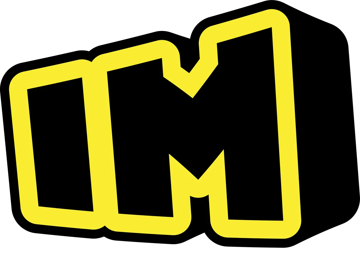 Impagement IM logo in yellow and black 3D lettering